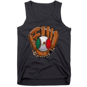 Mexico Flag Baseball Ball Softball Mexican Sport Player Tank Top