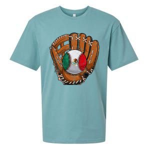 Mexico Flag Baseball Ball Softball Mexican Sport Player Sueded Cloud Jersey T-Shirt