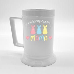 My Favorite Bunnies Call Me Mama Easter Mother's Day Easter Day Beer Stein