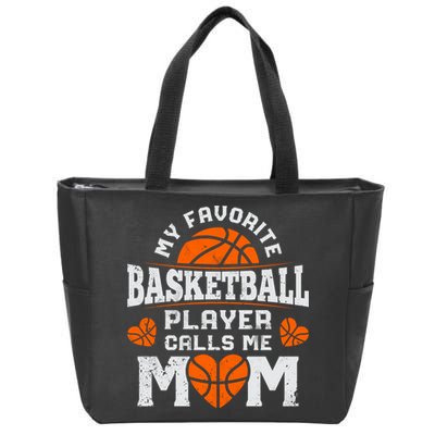 My Favorite Basketball Player Calls Me Mom Mothers Day Gifts Zip Tote Bag