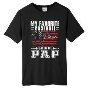 My Favorite Baseball Player Calls Me Pap American Flag Tall Fusion ChromaSoft Performance T-Shirt