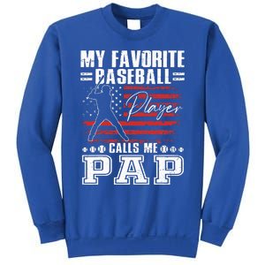 My Favorite Baseball Player Calls Me Pap American Flag Sweatshirt