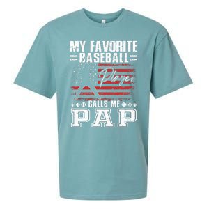 My Favorite Baseball Player Calls Me Pap American Flag Sueded Cloud Jersey T-Shirt