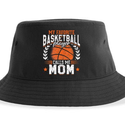 My Favorite Basketball Player Calls Me Mom Basketball Sustainable Bucket Hat