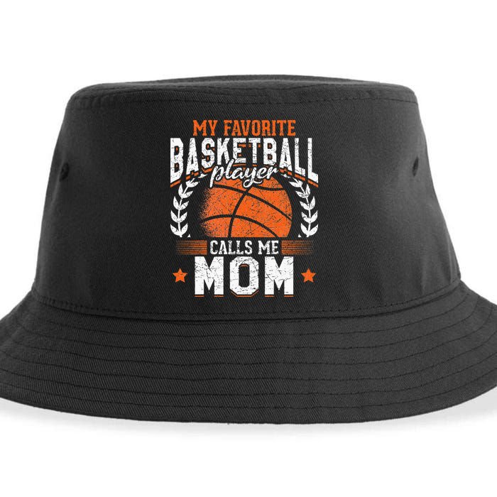 My Favorite Basketball Player Calls Me Mom Basketball Sustainable Bucket Hat