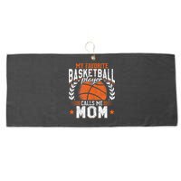 My Favorite Basketball Player Calls Me Mom Basketball Large Microfiber Waffle Golf Towel
