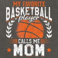 My Favorite Basketball Player Calls Me Mom Basketball Cotton Canvas Backpack