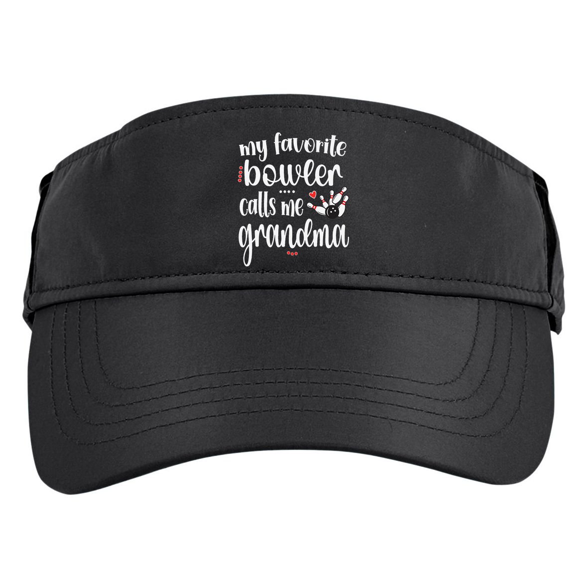 My Favorite Bowler Calls Me Bowling Grandma Adult Drive Performance Visor