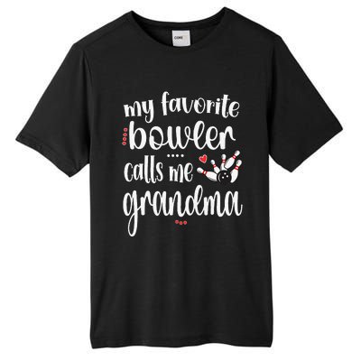 My Favorite Bowler Calls Me Bowling Grandma Tall Fusion ChromaSoft Performance T-Shirt