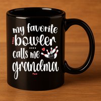 My Favorite Bowler Calls Me Bowling Grandma 11oz C Handle Ceramic Mug