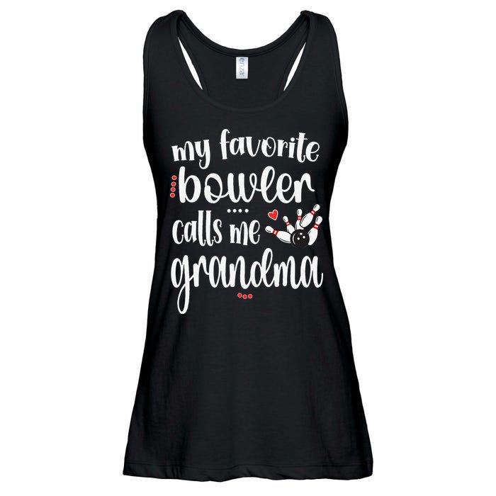 My Favorite Bowler Calls Me Bowling Grandma Ladies Essential Flowy Tank