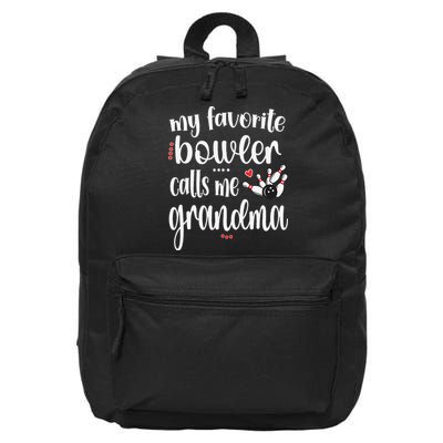 My Favorite Bowler Calls Me Bowling Grandma 16 in Basic Backpack