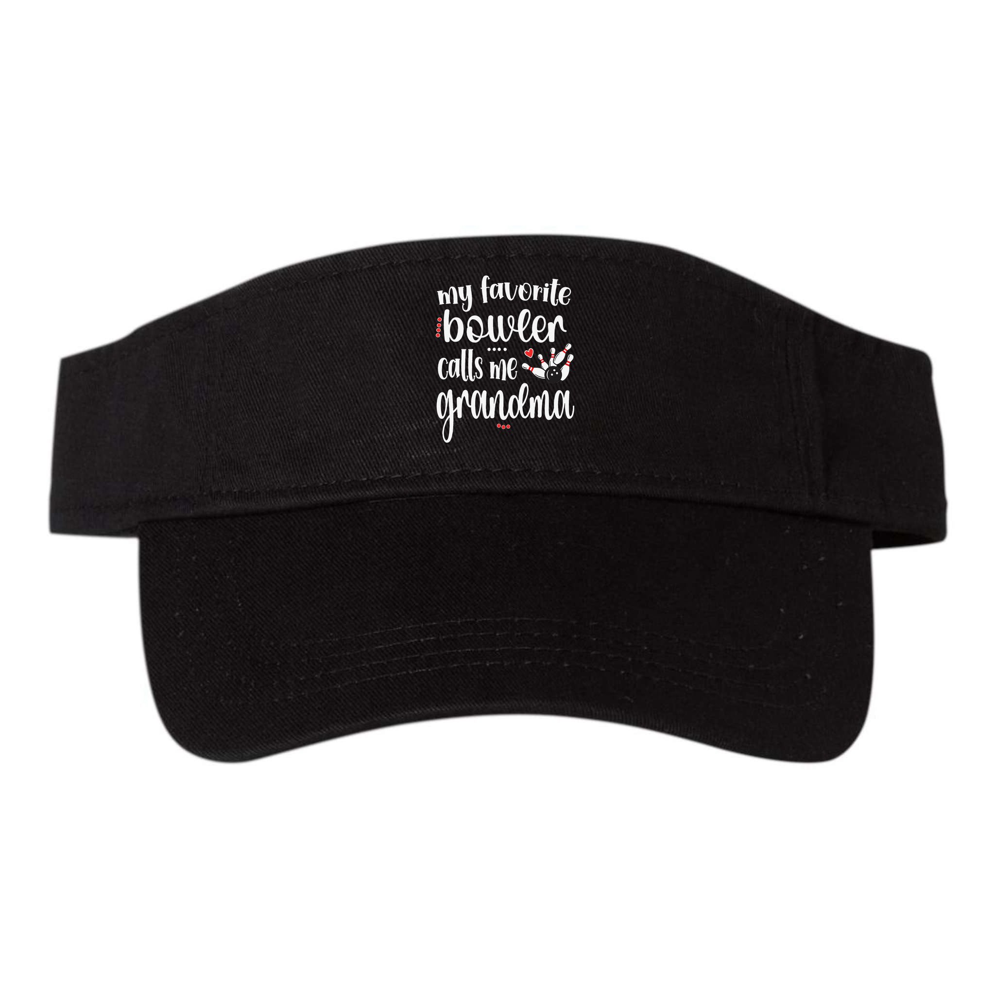 My Favorite Bowler Calls Me Bowling Grandma Visor