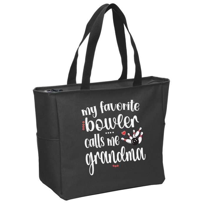 My Favorite Bowler Calls Me Bowling Grandma Zip Tote Bag