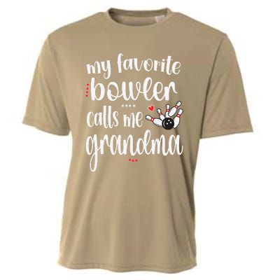 My Favorite Bowler Calls Me Bowling Grandma Cooling Performance Crew T-Shirt