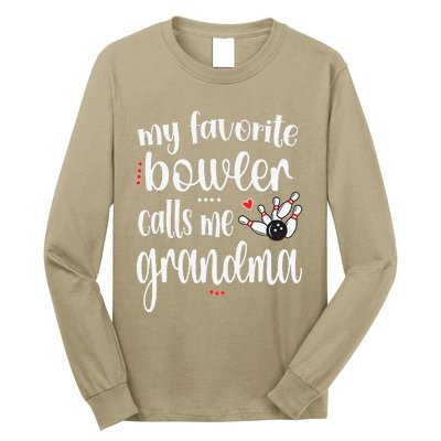 My Favorite Bowler Calls Me Bowling Grandma Long Sleeve Shirt