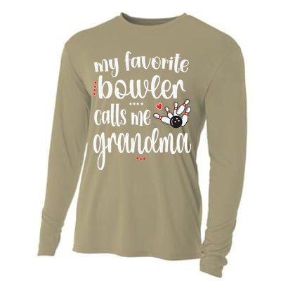 My Favorite Bowler Calls Me Bowling Grandma Cooling Performance Long Sleeve Crew