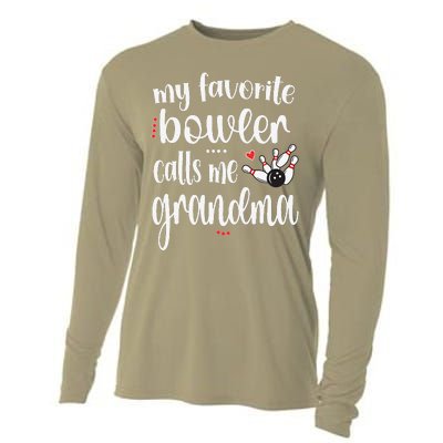 My Favorite Bowler Calls Me Bowling Grandma Cooling Performance Long Sleeve Crew