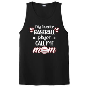 My Favorite Baseball Player Calls Me Mom Gift Mothers Day Gift PosiCharge Competitor Tank