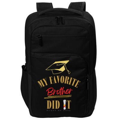 My Favorite Brother Did It Proud Grad Graduation Impact Tech Backpack