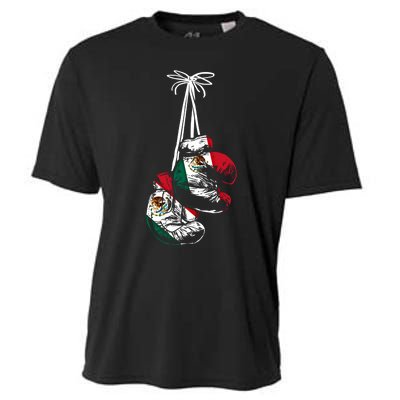 Mexican Flag Boxer Boxing Gloves Boxing Cool Gift Cooling Performance Crew T-Shirt