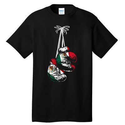 Mexican Flag Boxer Boxing Gloves Boxing Cool Gift Tall T-Shirt