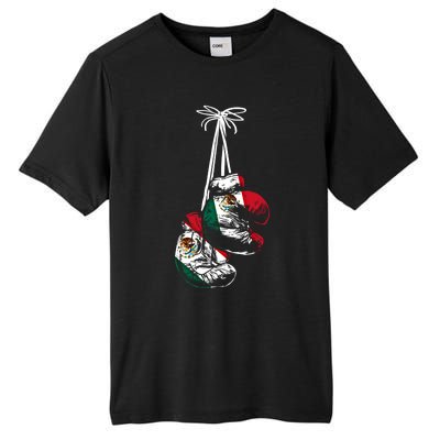 Mexican Flag Boxer Boxing Gloves Boxing Cool Gift Tall Fusion ChromaSoft Performance T-Shirt