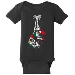 Mexican Flag Boxer Boxing Gloves Boxing Cool Gift Baby Bodysuit