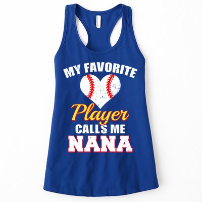 My Favorite Baseball Player Calls Me Nana Gift Womens Tank Top
