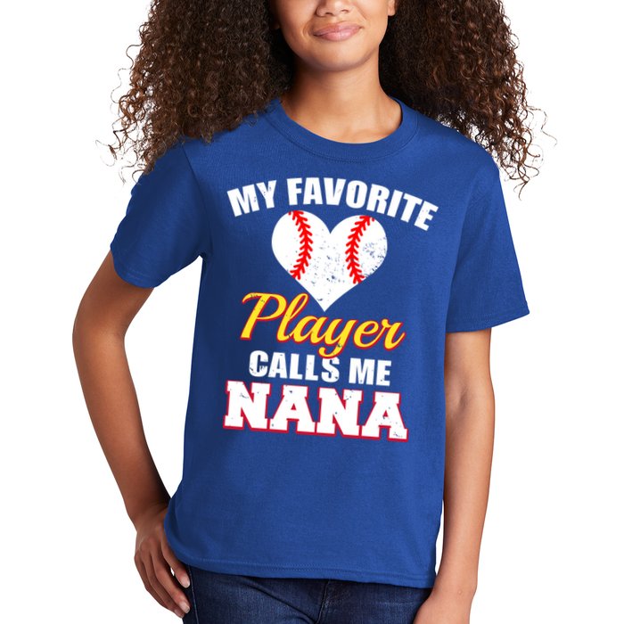 My Favorite Baseball Player Calls Me Nana Gift Kids T-Shirt