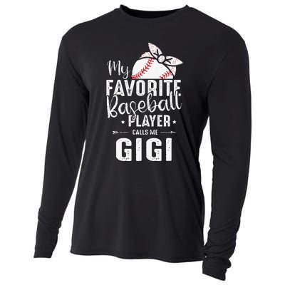 My Favorite Baseball Player Calls Me Gigi Cooling Performance Long Sleeve Crew