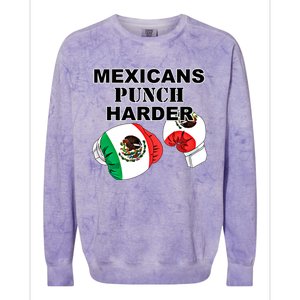 Mexican Flag Boxing Gloves Gift Colorblast Crewneck Sweatshirt