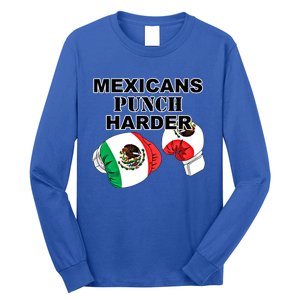 Mexican Flag Boxing Gloves Gift Long Sleeve Shirt