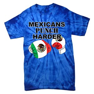 Mexican Flag Boxing Gloves Gift Tie-Dye T-Shirt