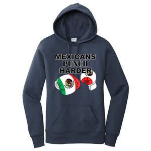 Mexican Flag Boxing Gloves Gift Women's Pullover Hoodie