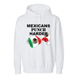 Mexican Flag Boxing Gloves Gift Garment-Dyed Fleece Hoodie