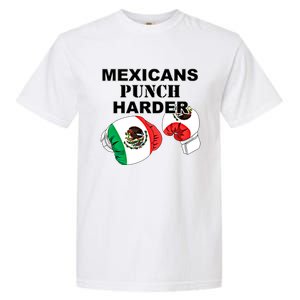 Mexican Flag Boxing Gloves Gift Garment-Dyed Heavyweight T-Shirt