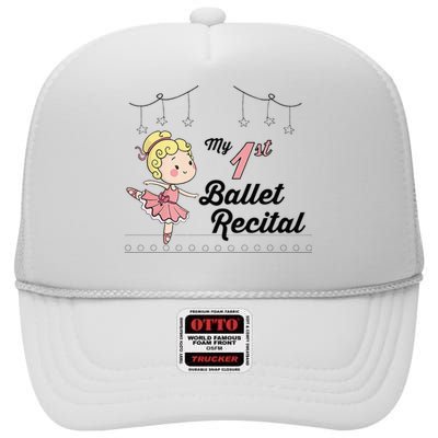 My First Ballet Recital High Crown Mesh Back Trucker Hat