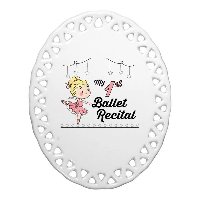 My First Ballet Recital Ceramic Oval Ornament