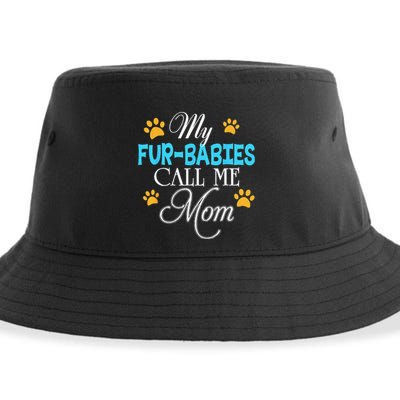 My Fur Babies Call Me Mom Dog Cat Lover Mother Father Day Sustainable Bucket Hat