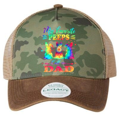 My Favorite Bunnies Call Me Dad Easter Tie Dye Gift Legacy Tie Dye Trucker Hat