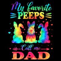 My Favorite Bunnies Call Me Dad Easter Tie Dye Gift Performance Shirt