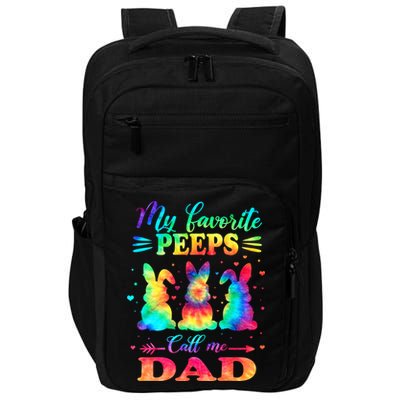My Favorite Bunnies Call Me Dad Easter Tie Dye Gift Impact Tech Backpack