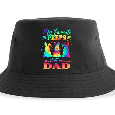 My Favorite Bunnies Call Me Dad Easter Tie Dye Gift Sustainable Bucket Hat