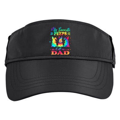 My Favorite Bunnies Call Me Dad Easter Tie Dye Gift Adult Drive Performance Visor