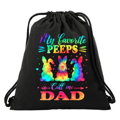 My Favorite Bunnies Call Me Dad Easter Tie Dye Gift Drawstring Bag
