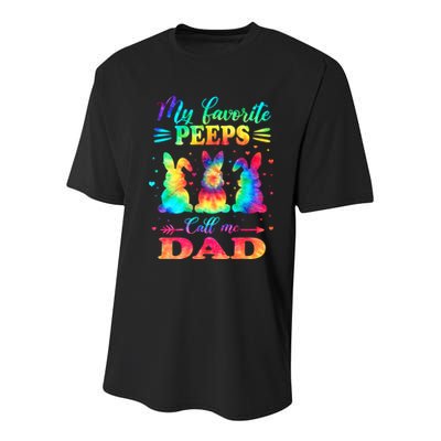 My Favorite Bunnies Call Me Dad Easter Tie Dye Gift Youth Performance Sprint T-Shirt