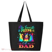 My Favorite Bunnies Call Me Dad Easter Tie Dye Gift 25L Jumbo Tote