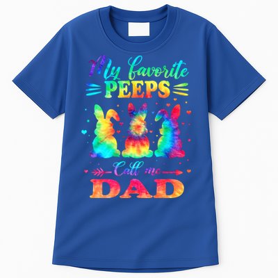 My Favorite Bunnies Call Me Dad Easter Tie Dye Gift Tall T-Shirt