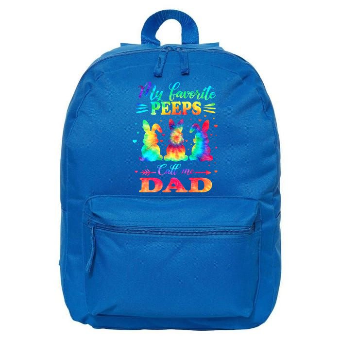 My Favorite Bunnies Call Me Dad Easter Tie Dye Gift 16 in Basic Backpack